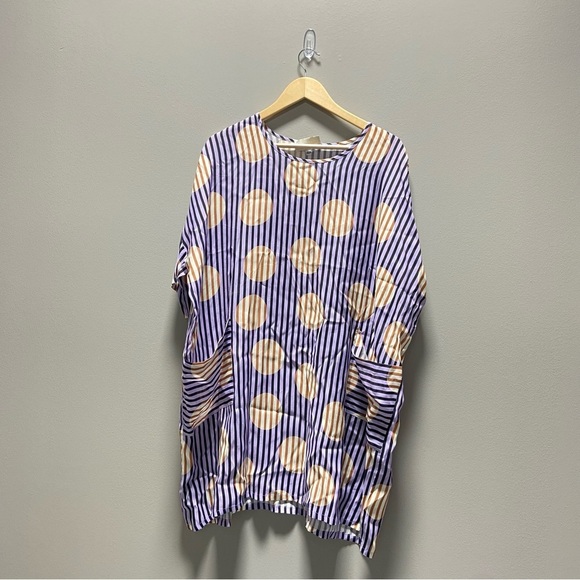 Corey Lynn Calter Oversized Polka Dot Striped Mini Dress - Picture 8 of 8